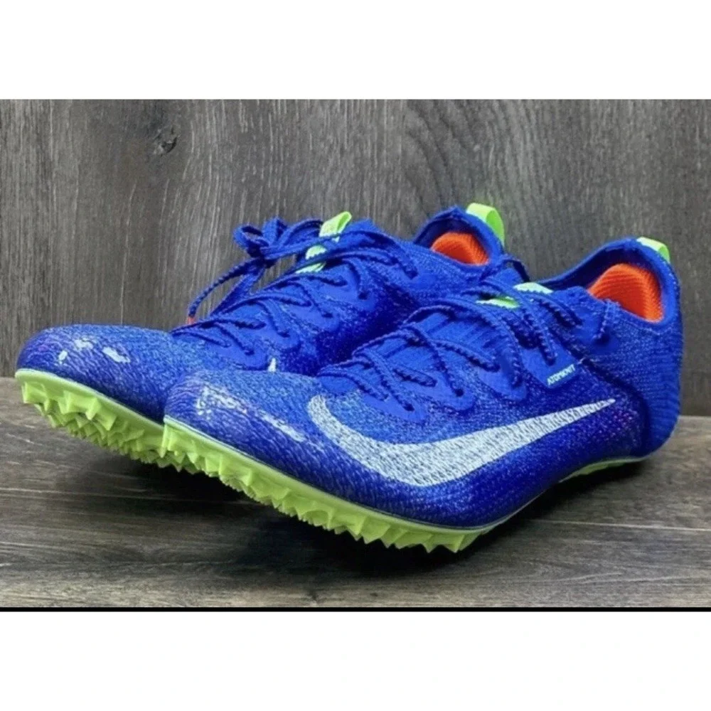 Nike Zoom Superfly 2 Elite Track Spikes Mens Size 9 Blue‎ / White / Volt
